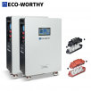 2-Pack ECO-WORTHY 48V 280AH (28.67kWh) LiFePO4 Battery Vertical Standing Backup + Busbar (Version2)