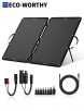 ECO-WORTHY 100W Foldable Off Grid Solar Panel with Kickstand For Camping