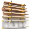 2-Ct GREENER Lumber Storage Rack Folding w/ 6-Levels (Yellow)
