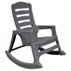 Adams PATIO Charcoal Resin Frame Rocking Chair with Solid Seat