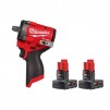 Milwaukee M12 FUEL 12V Lithium-Ion Brushless Cordless Stubby 1/2 in. Impact Wrench with 2-Pack 3.0 Ah Battery