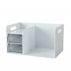 Pen+Gear File Holder Drawer Organizer  (White) $7.5, Steel Mesh Desk Organizer (Black) for $12.5