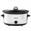 6-Quart Gourmia Ceramic 3-Heat Setting Slow Cooker with Glass Lid - Black or White