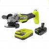 RYOBI - ONE+ HP 18V Brushless Cordless Angle Grinder Kit with 4.0 Ah HIGH PERFORMANCE EDGE Battery and Charger