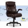 Serta Air Lumbar Bonded Leather Manager Office Chair - Brown