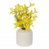 10" Better Homes & Gardens Artificial Yellow Forsythia Flowers in Ceramic Vase