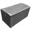 Hampton Bay 130 Gal. Brown Resin Wood Look Outdoor Storage Deck Box with Lockable Lid $100 & More