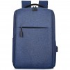 15.6"  NIUTA Unisex USB Charging Port Oxford Cloth Laptop Backpack, Blue