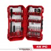 45-Piece Milwaukee SHOCKWAVE Impact Duty Alloy Steel Screw Driver Bit Set