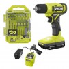 20-Piece RYOBI ONE+ 18V Cordless 3/8 in. Drill/Driver Kit with 1.5 Ah Battery, Charger, and Drill and Impact Drive Kit