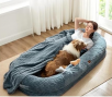 Luxury Faux Fur Giant Size Dog Bed (Grey)