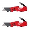 2-Pack Milwaukee FASTBACK 6-in-1 Folding Utility Knives with General Purpose Blade