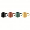 4-Piece 17-Ounce Mainstays Ribbed Matte Finish Stoneware Coffee Mugs Set
