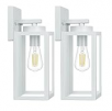 2-Pack  12.8" BesLowe Outdoor Wall Light Fixtures  (Gray)