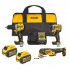 DEWALT 20V MAX Lithium-Ion Cordless 3-Tool Combo Kit with (2) FLEXVOLT 6.0 Ah Batteries and Charger + Bonus Tool