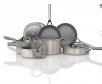 12-Piece Ninja CW39012AST NeverStick Ceramic Pro Cookware Set  (Stone)