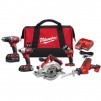 M18 18V Lithium-Ion Cordless Combo Kit (5-Tool) with (1) 3.0Ah and (1) 1.5Ah Battery, (1) Charger, (1) Tool Bag