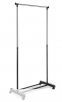 Whitmor Adjustable Garment Rack Rolling Clothes Organizer (18 X 33 X 66 in, Black and Chrome)
