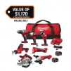 Milwaukee M18 18-Volt Lithium-Ion Cordless Combo Kit 7-Tool with 2-Batteries, Charger and Tool Bag (2695-27SH)