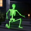 5ft Way To Celebrate Glow-in-the-Dark Poseable Skeleton Decoration (Glow in the Dark/Green or Pearlized)