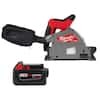 Milwaukee M18 FUEL 18V Lithium-Ion Cordless Brushless 6-1/2 in. Plunge Cut Track Saw w/5.0 Ah Battery