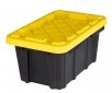 6.5-Qt  HDX Tough Storage Tote with Yellow Lid (Black Or Clear)