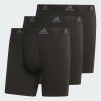 3-Pk adidas Performance Mesh Graphic Boxer Briefs (Black / Onix)