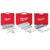 153-Piece Milwaukee 1/4 in. and 3/8 in. and 1/2 in. Drive SAE/Metric Ratchet and Socket Mechanics Tool Set