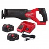 Milwaukee M18 FUEL GEN-2 18V Lithium-Ion Brushless Cordless SAWZALL Reciprocating Saw with 2x 5.0Ah Batteries & Charger
