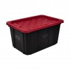 27-Gal. HDX Tough Storage Tote (Black/Red )