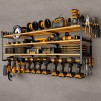 4-Tier  Hausource Large Power Tool Organizer - 12 Drill Holder, Workshop Storage Rack