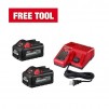 Milwaukee M18 18-Volt Lithium-Ion High Output Starter Kit with Two 6.0 Ah Battery and Charger + Bonus Tool