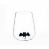 16.5-Ounce Way to Celebrate Halloween Stemless Wine Glass (Bat or Ghost)