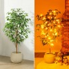 DR.Planzen Artificial Ficus Tree with Natural Wood Trunk and Lifelike Leaves: 4