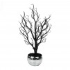 18" Way To Celebrate Ghostly Disco Tree Tabletop Decor, Silver & Black