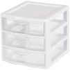 3-Drawer Sterilite Desktop Unit, White  (Various Sizes)   from $9.98