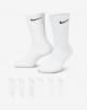 6-Pack Nike Everyday Cushioned Training Crew Socks (Crew, White)