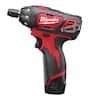 Milwaukee M12 12V Lithium-Ion Cordless 1/4 in. Hex Screwdriver Kit