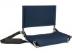 17" Cascade Mountain Tech Portable Folding Steel Stadium Seat (Navy, Purple)