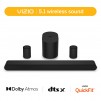 VIZIO 5.1 Soundbar with Dolby Atmos, Wireless Surround Speakers & Compact Subwoofer, QuickFit Compatible