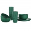 12-Piece Mainstays Plastic Etched Dinnerware Set (Red Bow, Green Holly, or Blue Gingerbread)