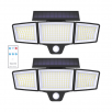 2-Pack Tzumi Solar Lights Motion Sensor Outdoor Flood Lights with Wireless Remote