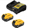 2-Pack  EWALT DCB205-2c 20V MAX Lithium-Ion Battery and Charger, 5.0 Ah, Battery Starter Kit