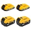 2-Pack DeWALT 20V Max Lithium Ion 2.0Ah + 4.0Ah Battery Bundle (DCB324-4)