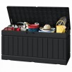 82-Gallon Homall Lockable Outdoor Storage Resin Deck Box: Black $49.99, Brown, Gray or Light $52.99
