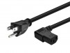 125V Monoprice Right Angle Power Cord (Black): 10