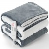 50" x 60"  MaxKare Electric Throw Blanket with 6 Heating Levels & 1-5H Auto-off  (Gray & White, Twin)