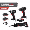 Hyper Tough 20V Brushless 4-Tool Combo Kit