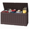 82-Gallon Homall Lockable Outdoor Storage Resin Deck Box:  Brown, Gray or Light