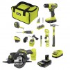 RYOBI ONE+ 18V Cordless 2-Tool Combo Kit with Drill/Driver, Circular Saw, 1.5 Ah & 2 Ah Batteries